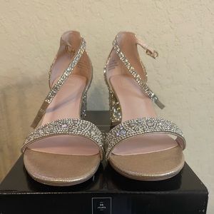 Allover Crystal Glitter Block Heel
Sandals